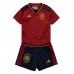 Günstige Spanien Babykleidung Heim Fussballtrikot Kinder WM 2022 Kurzarm (+ kurze hosen)